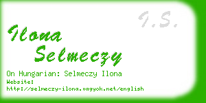 ilona selmeczy business card